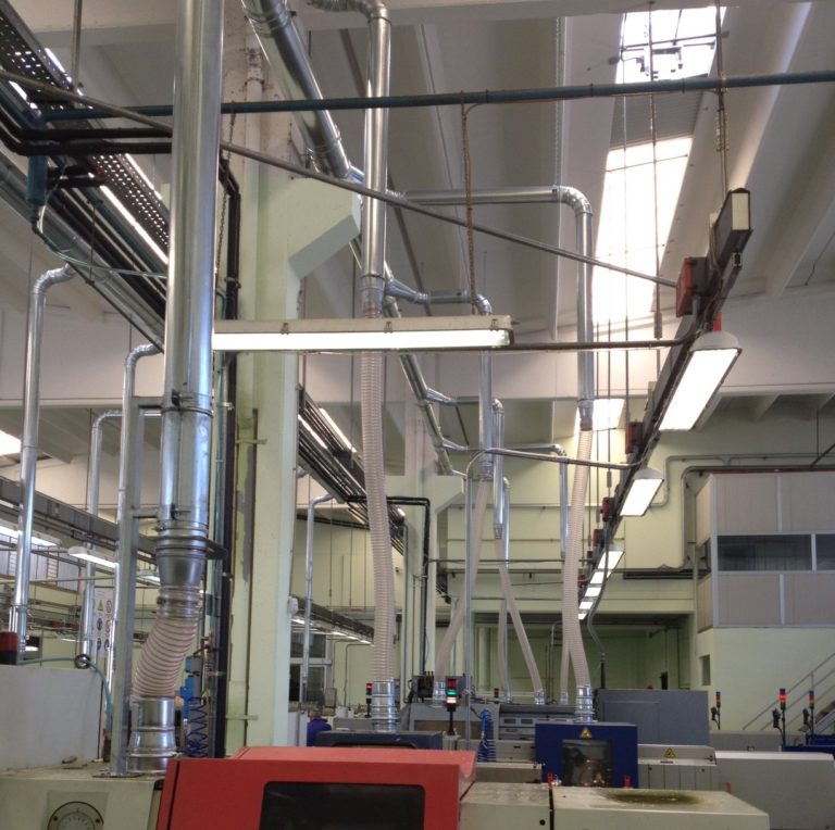aspirazione torneria automatica vista linee centralizzate